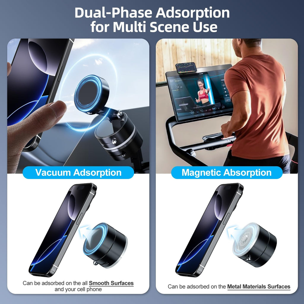 Vacuum Magnetic Phone Holder for Car, Upgraded 360°Suction Cup Phone Mount Fo...