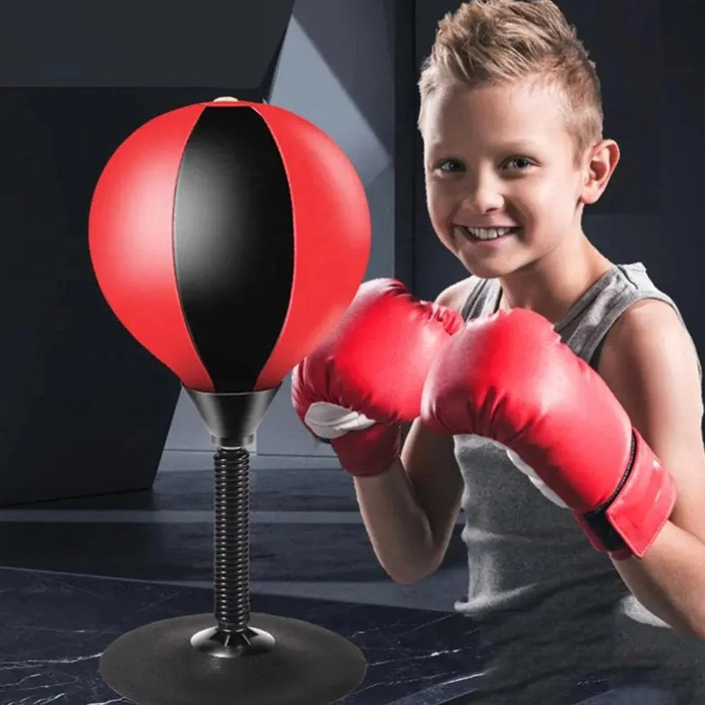Desktop Punching Bag, Stress Buster with Suction Cup for Office Table and Counters, Heavy Duty Stress Relief Ball, Desk Boxing Punch Ball, Funny Toys for Kids Coworkers and Friends