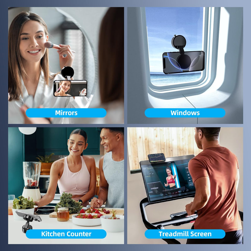 Vacuum Magnetic Phone Holder for Car, Upgraded 360°Suction Cup Phone Mount Fo...