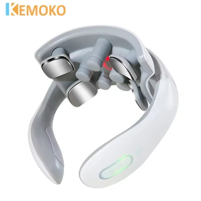 Smart Neck and Back Massager Device Shoulder Neck Massage Cervical Vertebra Vibrator Heating Relieve Pain Muscle Care