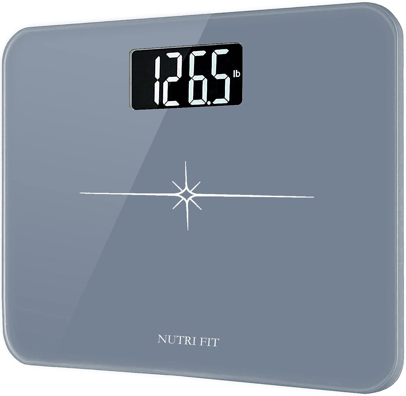 Ultra-Wide  Bathroom Scale Digital High Accuracy Body Weight Scanner with Easy-To-Read Backlit LCD, 400 Pounds Ultimate Grey