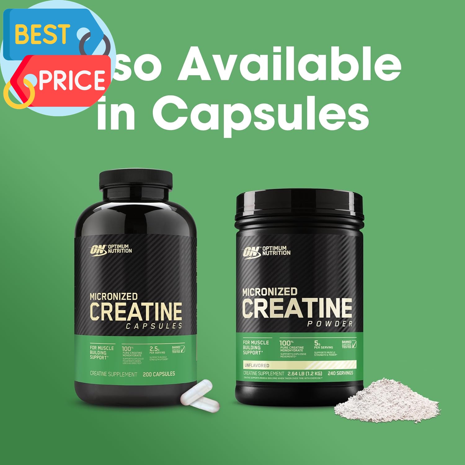 Micronized Creatine Monohydrate Powder, Unflavored, 120 Servings, 600 Grams (Pac