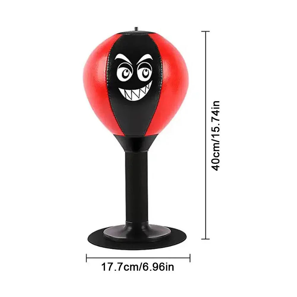 Desktop Punching Bag, Stress Buster with Suction Cup for Office Table and Counters, Heavy Duty Stress Relief Ball, Desk Boxing Punch Ball, Funny Toys for Kids Coworkers and Friends